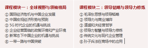 中國創(chuàng)新領袖EMBA企業(yè)家高端課程