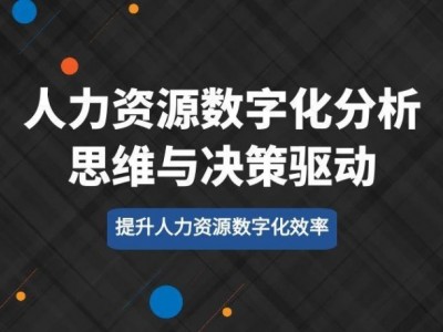 人力資源數(shù)字化分析思維與決策驅(qū)動